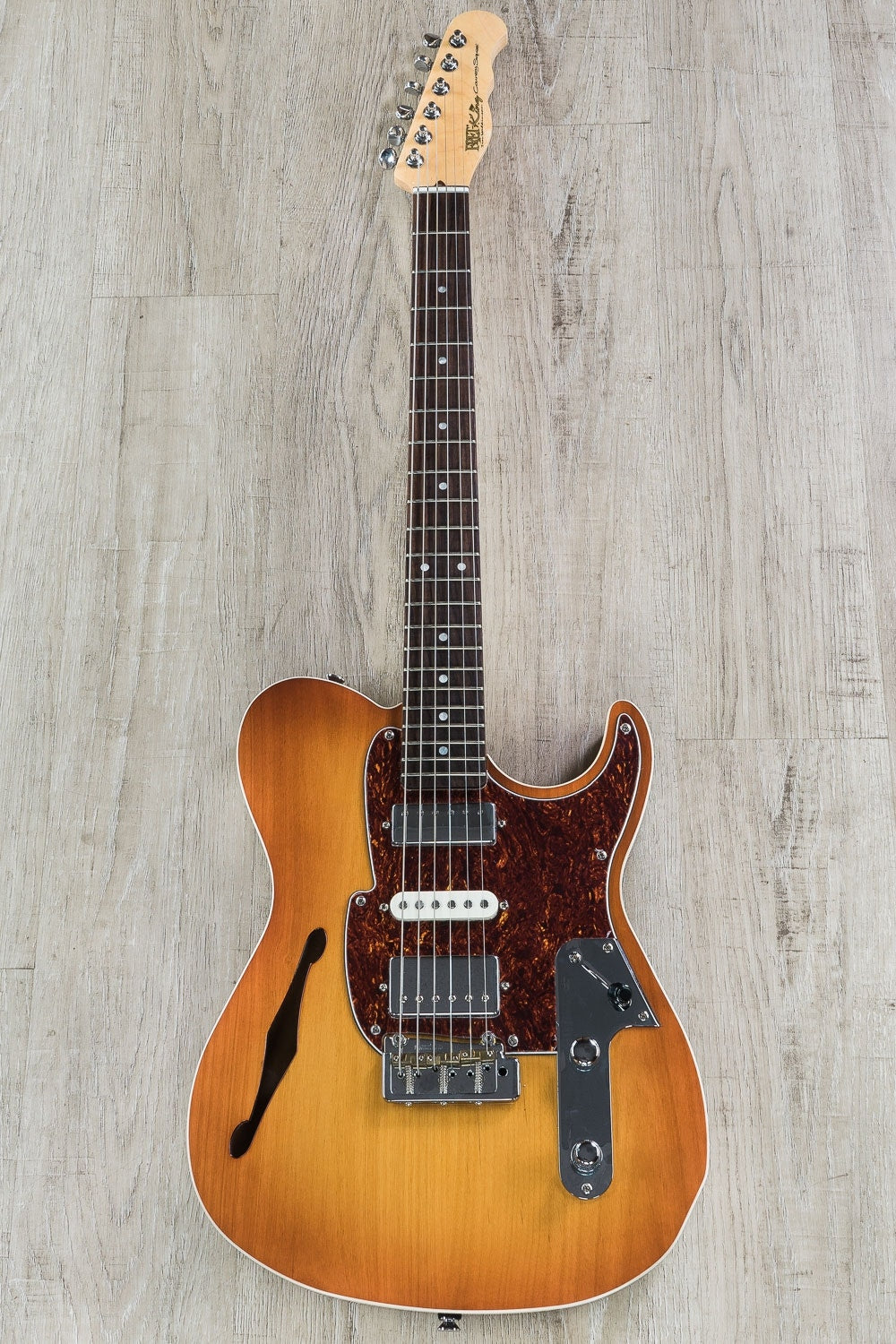 Fret King FKV22HB Black Label Country Squire Semitone Deluxe Electric Guitar - Honeyburst (Exhibition Stock)