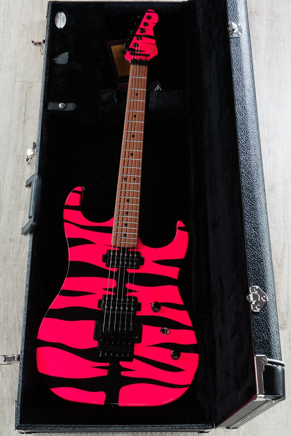 LsL XT-2 Solidbody Electric Guitar, Baked Maple Neck, Gotoh Floyd Rose Bridge - Hot Pink