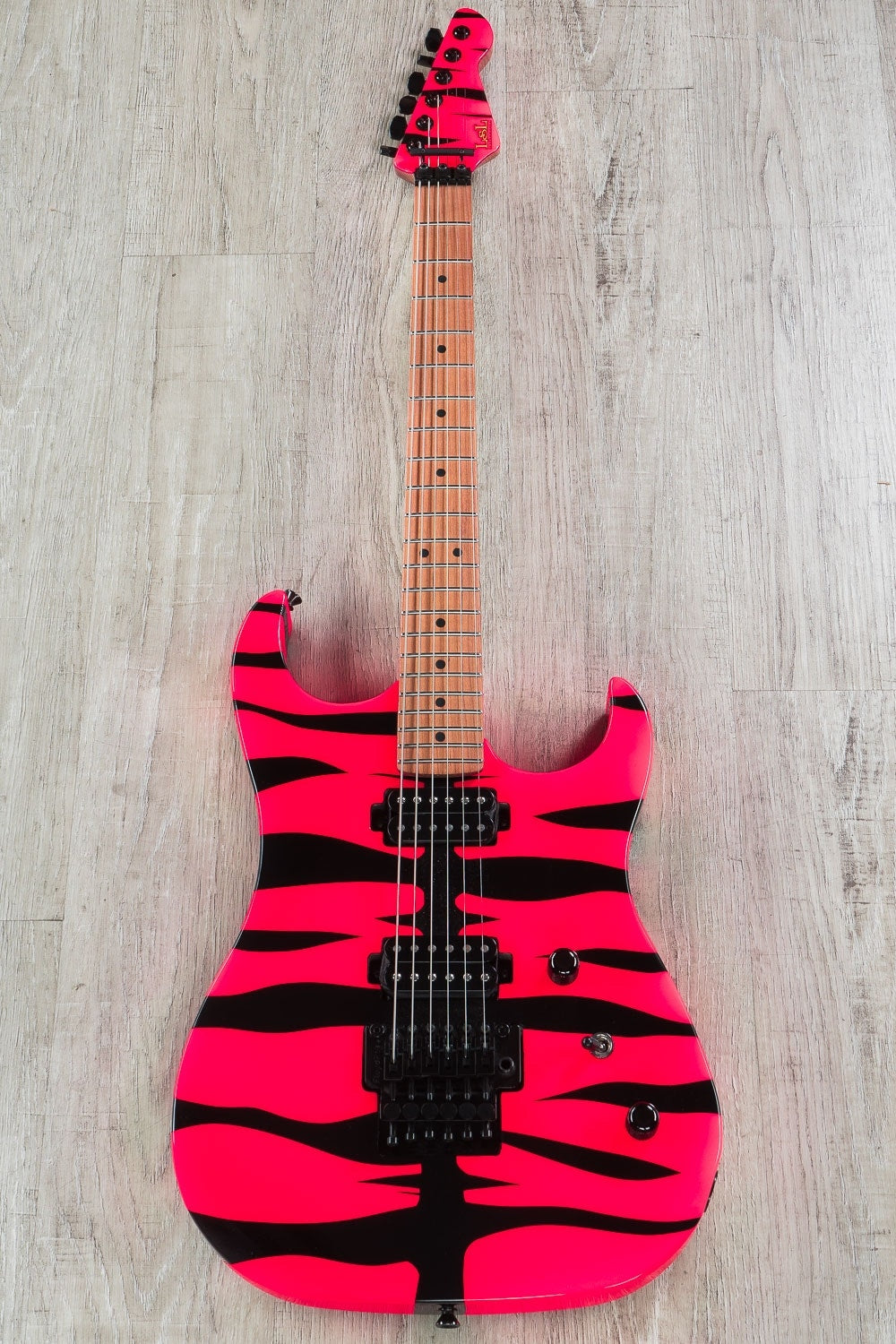 LsL XT-2 Solidbody Electric Guitar, Baked Maple Neck, Gotoh Floyd Rose Bridge - Hot Pink
