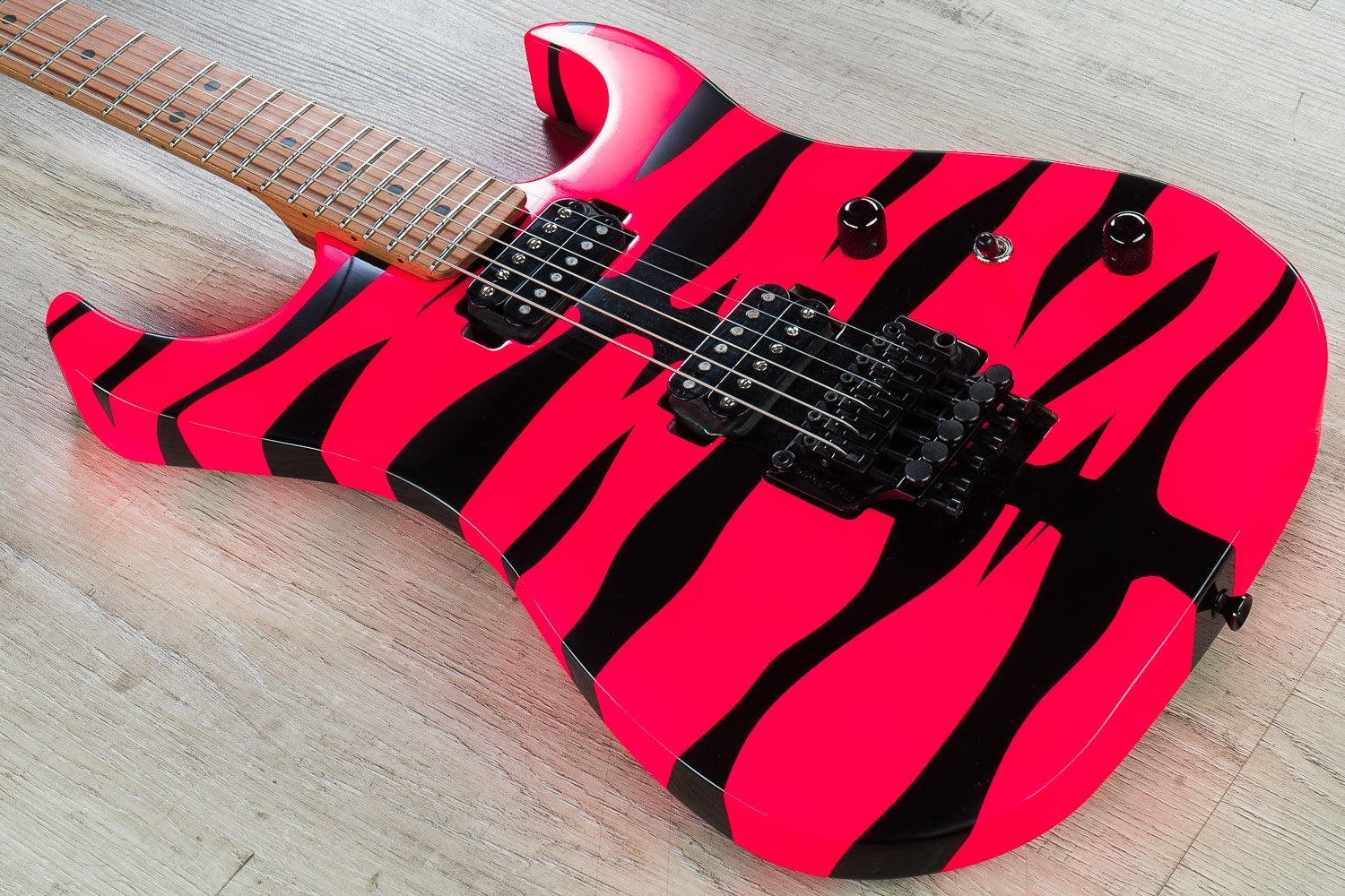 LsL XT-2 Solidbody Electric Guitar, Baked Maple Neck, Gotoh Floyd Rose Bridge - Hot Pink