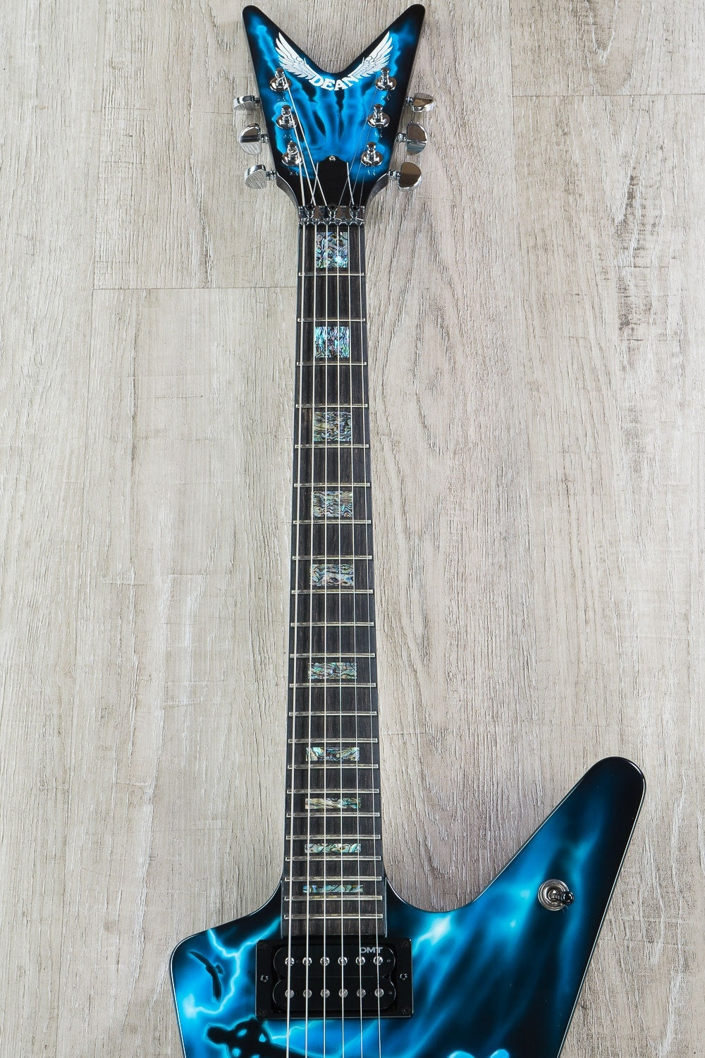 Dean USA ML Floyd Electric Guitar with Hard Case - Airbrushed Skulls, Ravens Graphic (US171132)