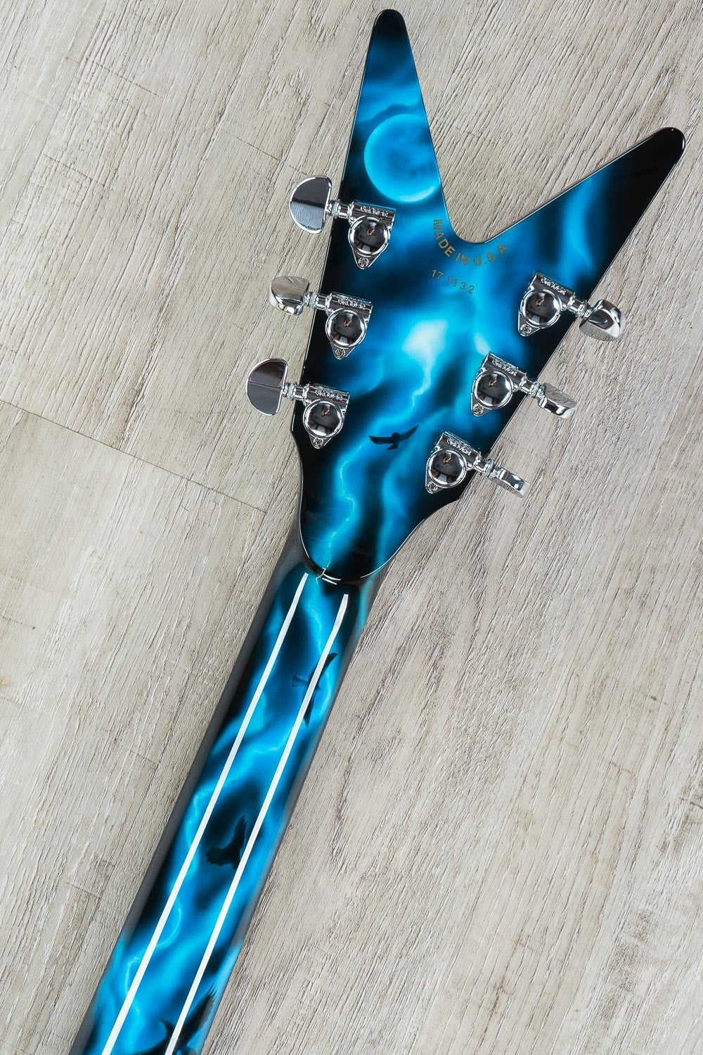 Dean USA ML Floyd Electric Guitar with Hard Case - Airbrushed Skulls, Ravens Graphic (US171132)