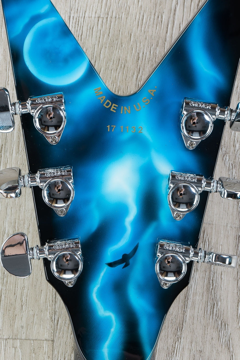Dean USA ML Floyd Electric Guitar with Hard Case - Airbrushed Skulls, Ravens Graphic (US171132)