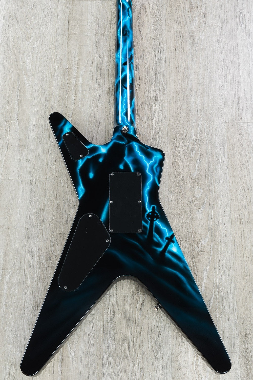 Dean USA ML Floyd Electric Guitar with Hard Case - Airbrushed Skulls, Ravens Graphic (US171132)