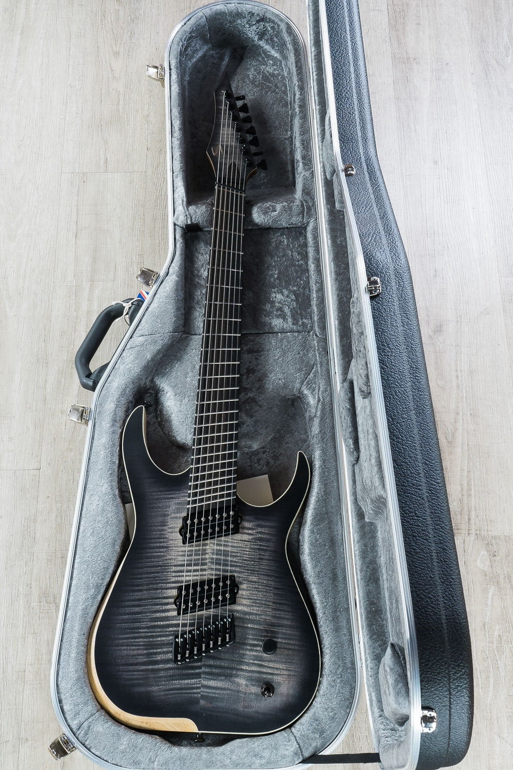 Skervesen Raptor 7 Custom FF 7-String Electric Guitar, Flamed Maple Top, Hard Case - Graphite