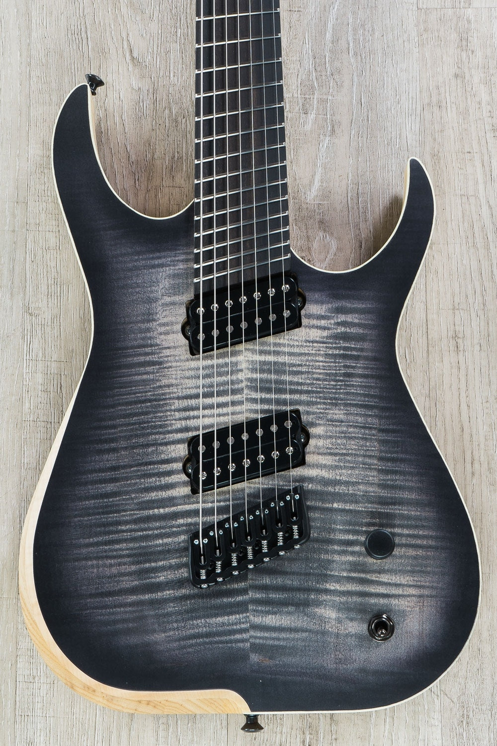 Skervesen Raptor 7 Custom FF 7-String Electric Guitar, Flamed Maple Top, Hard Case - Graphite