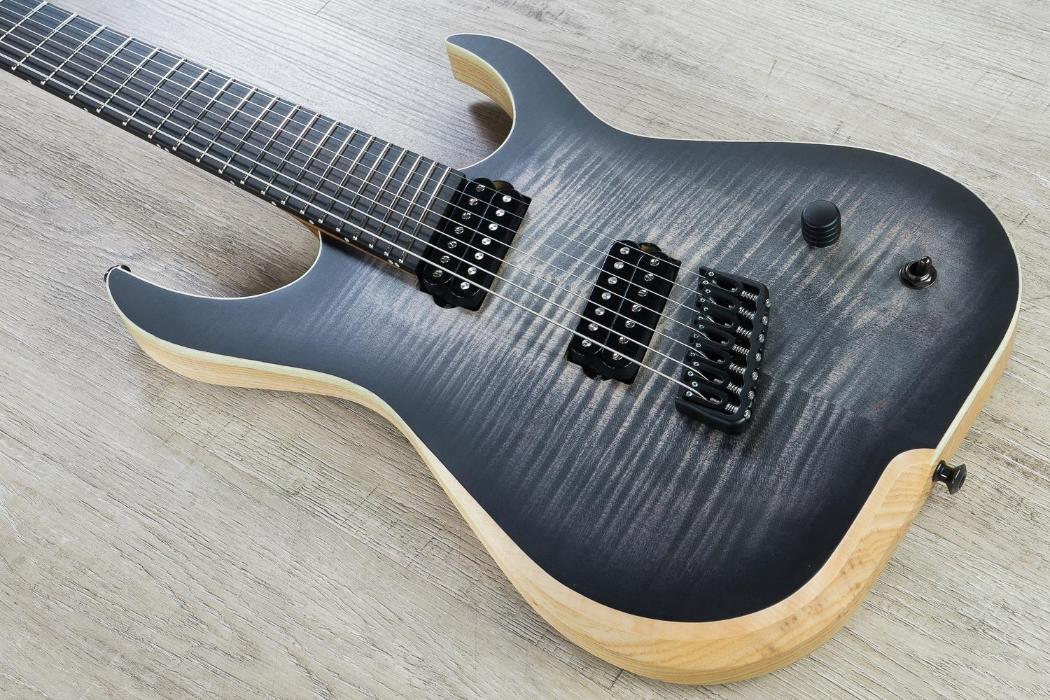 Skervesen Raptor 7 Custom FF 7-String Electric Guitar, Flamed Maple Top, Hard Case - Graphite