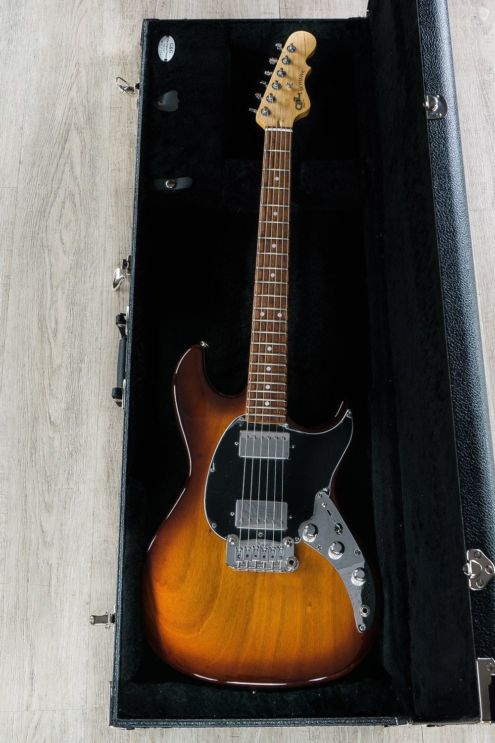 G&L Guitars Fullerton Deluxe Skyhawk HH Electric Guitar, Old School Tobacco Sunburst