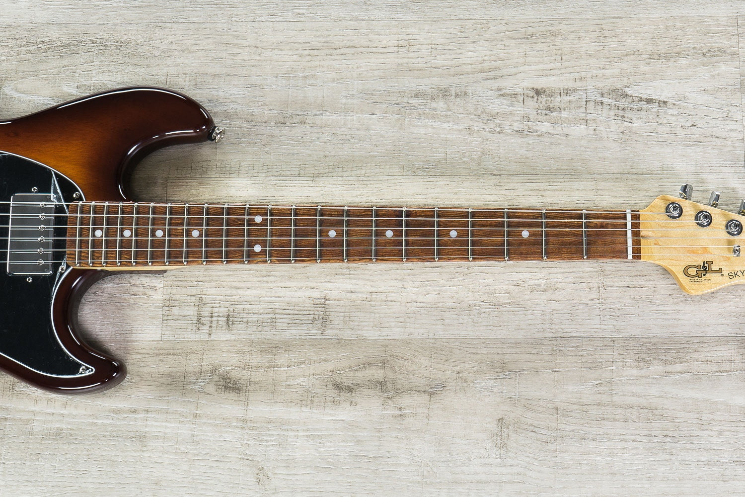 G&L Guitars Fullerton Deluxe Skyhawk HH Electric Guitar, Old School Tobacco Sunburst