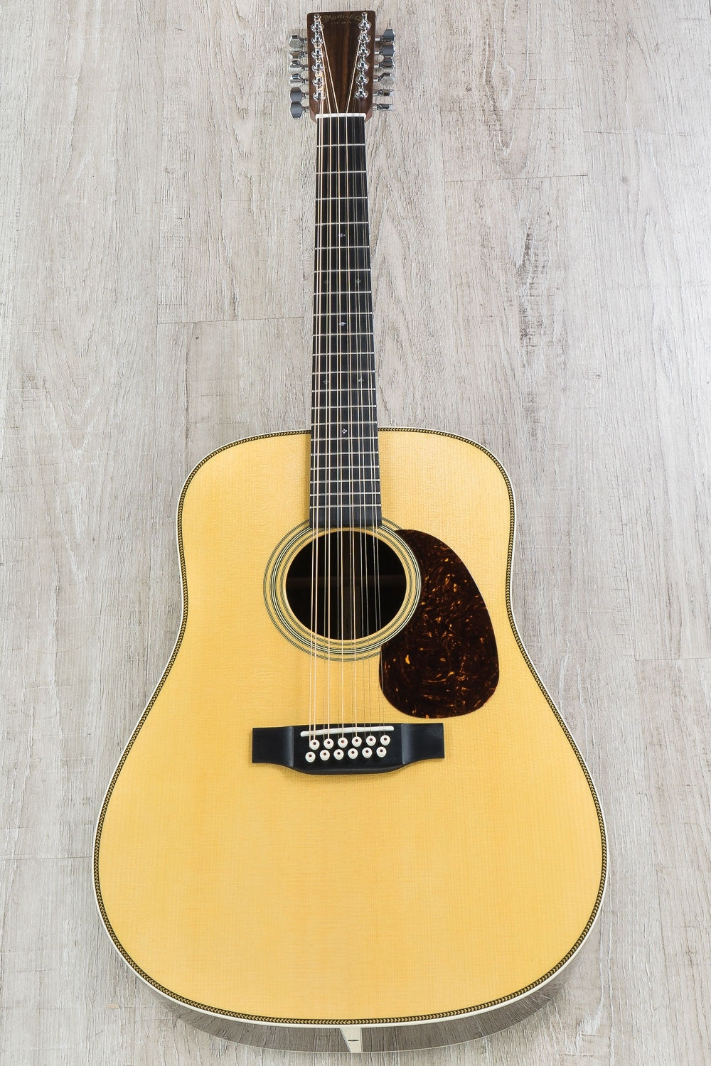 Martin HD12-28 12-String Acoustic Guitar, Ebony Fingerboard, Hard Case - Natural