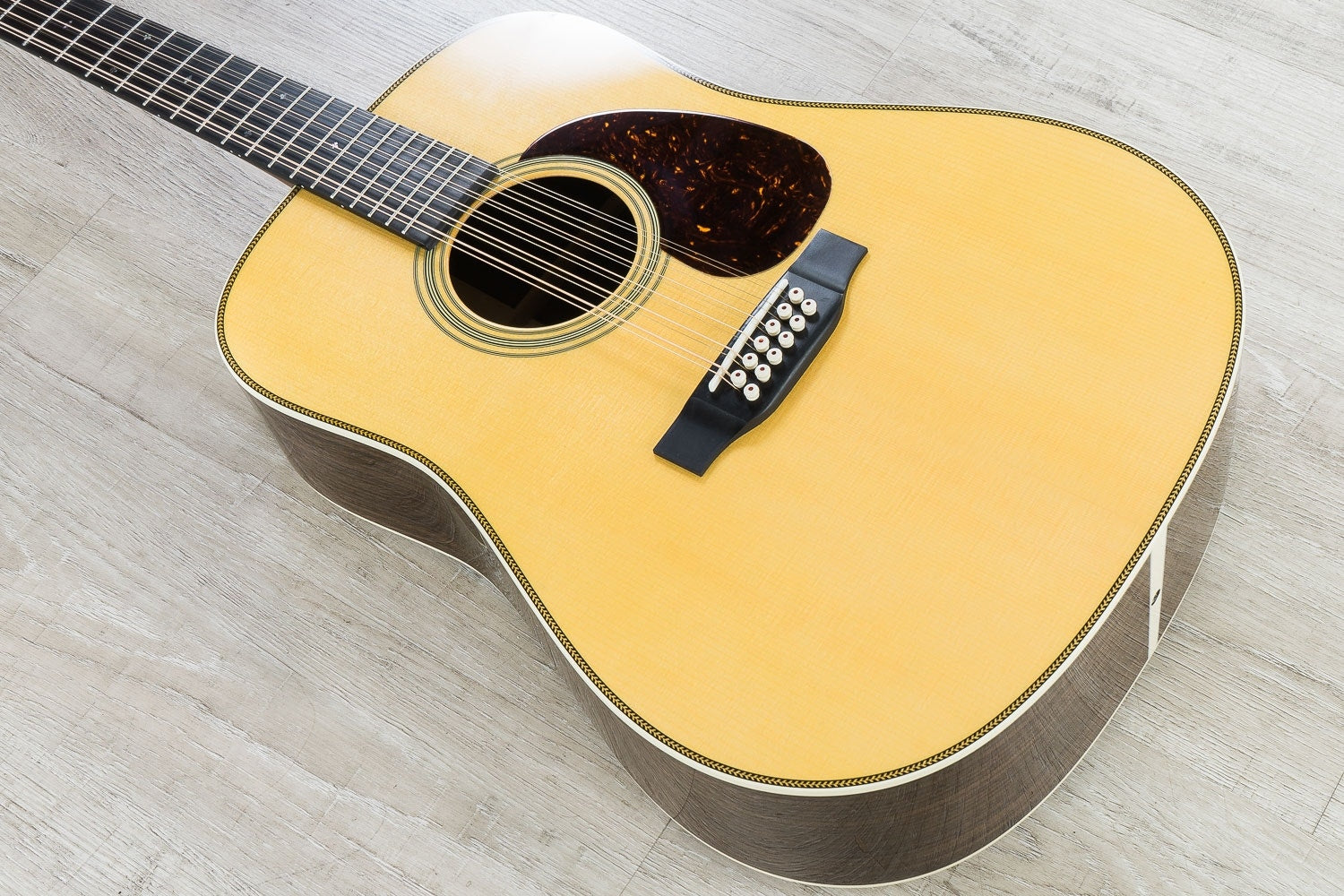 Martin HD12-28 12-String Acoustic Guitar, Ebony Fingerboard, Hard Case - Natural