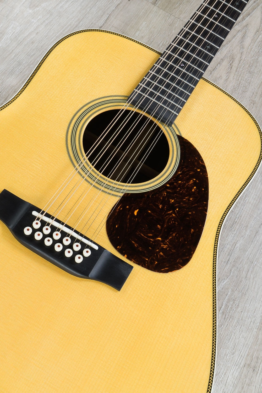 Martin HD12-28 12-String Acoustic Guitar, Ebony Fingerboard, Hard Case - Natural