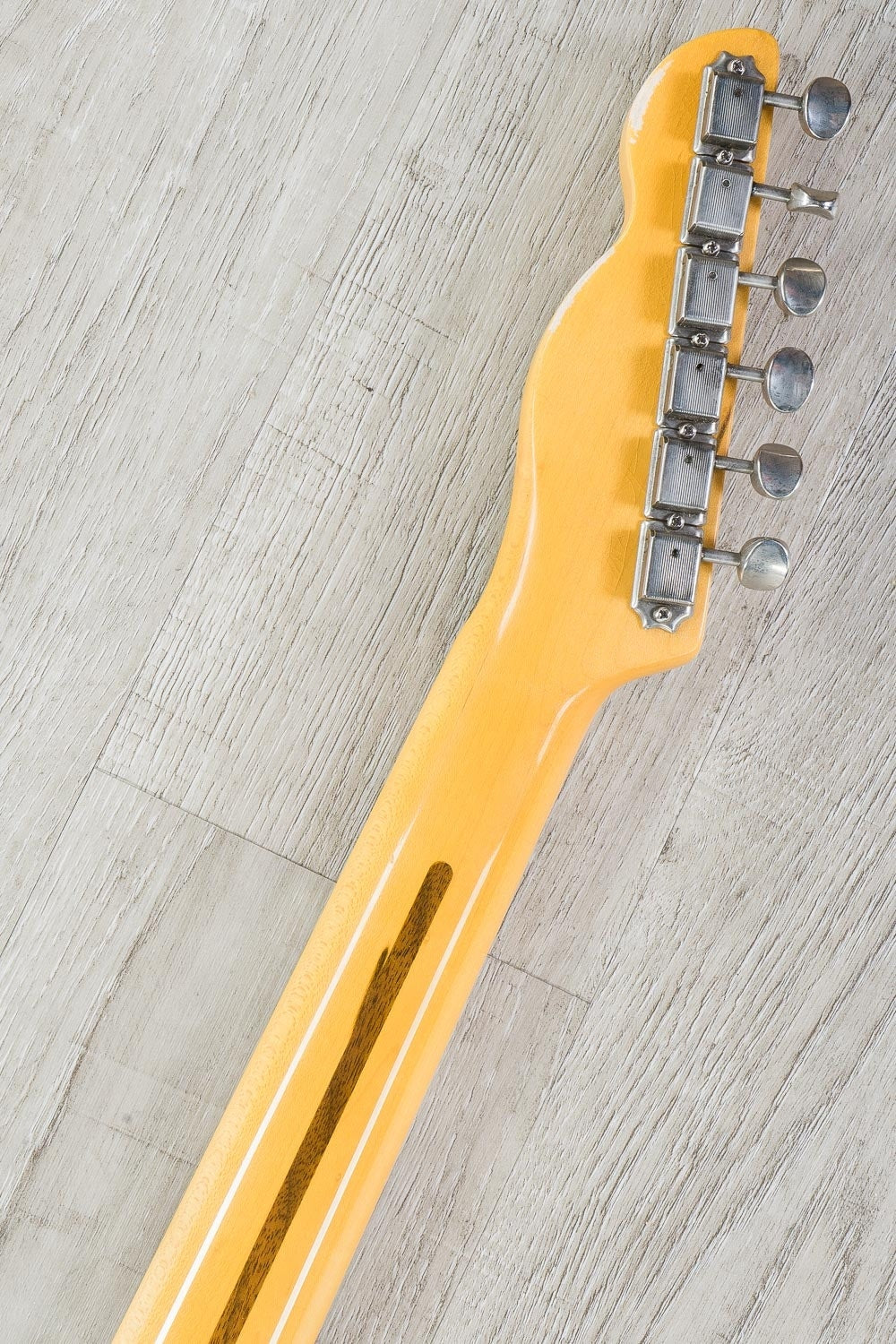 LsL T-Bone Solidbody Electric Guitar - Vintage White over 3-Tone Sunburst with Matching Headstock