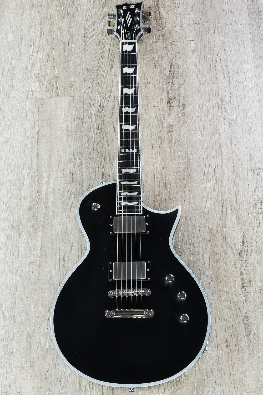 ESP E-II Eclipse BB Electric Guitar, Ebony Fingerboard, Hard Case - Black Satin (B-STOCK)
