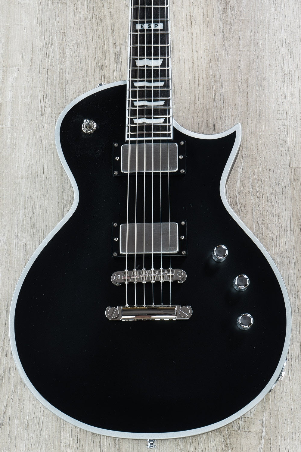 ESP E-II Eclipse BB Electric Guitar, Ebony Fingerboard, Hard Case - Black Satin (B-STOCK)
