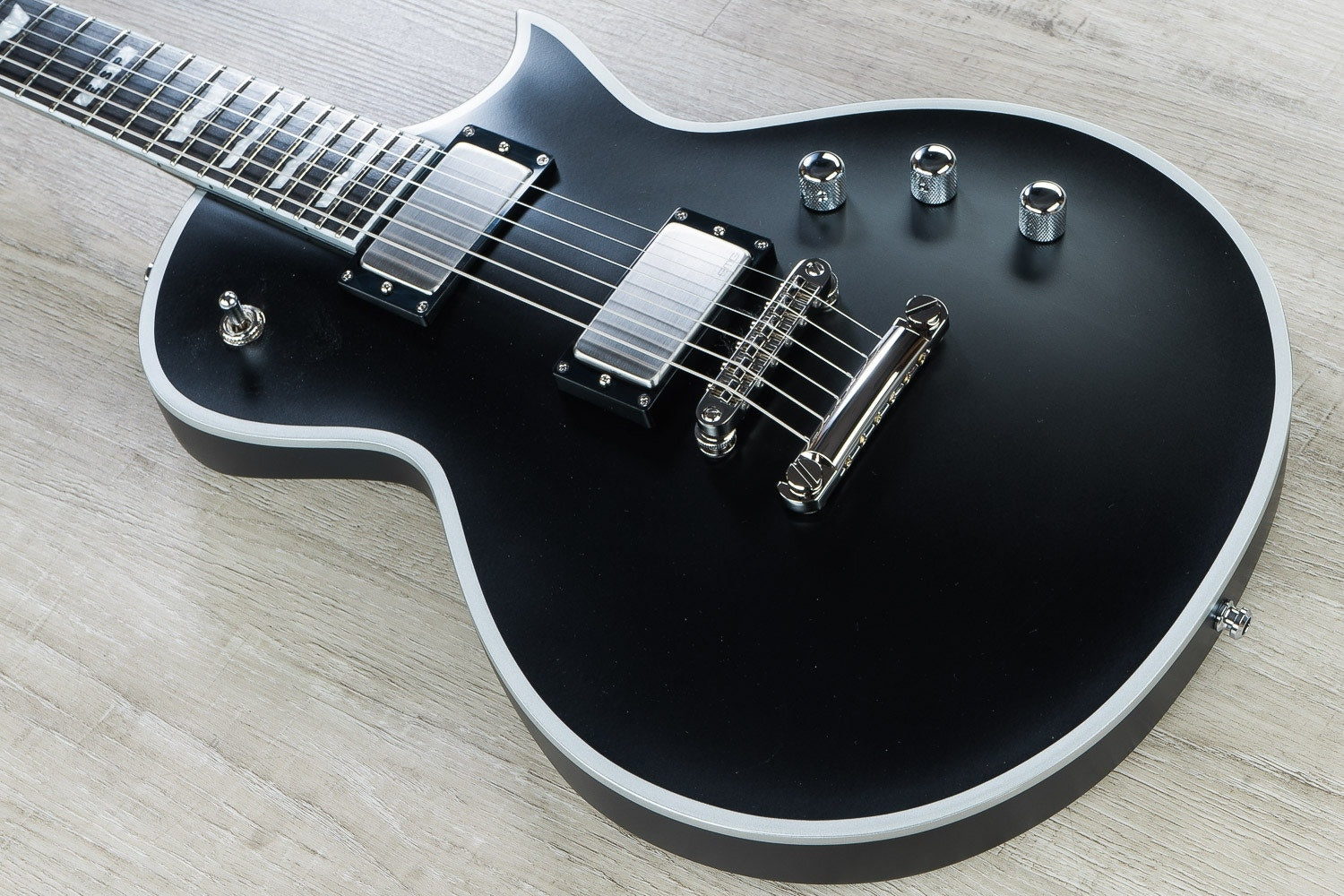 ESP E-II Eclipse BB Electric Guitar, Ebony Fingerboard, Hard Case - Black Satin (B-STOCK)