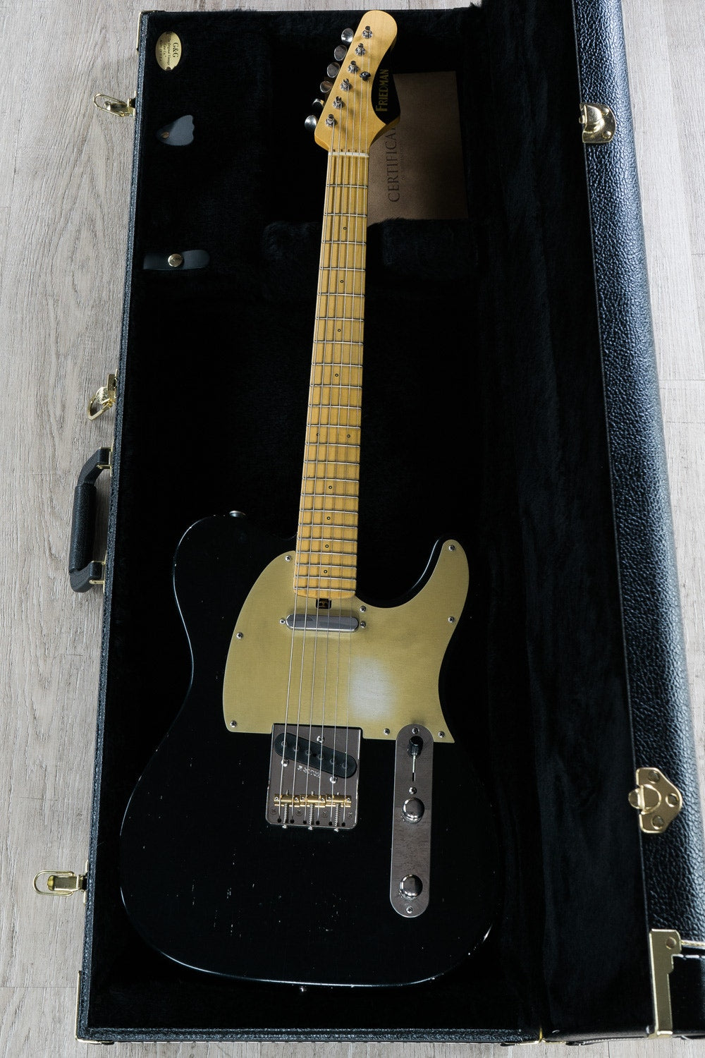 Friedman Guitars Vintage T Classic Electric Guitar, Maple Fingerboard, Black
