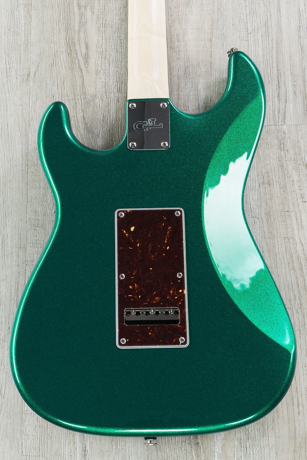G&L USA Legacy HSS Electric Guitar, Rosewood Fingerboard, Hard Case - Emerald Green Metallic