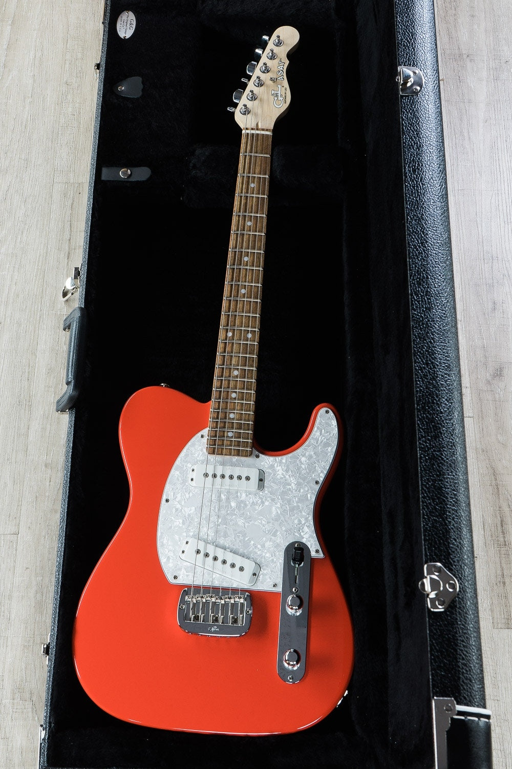 G&L USA ASAT Special Electric Guitar, Chechen Fingerboard, Hard Case - Rally Red