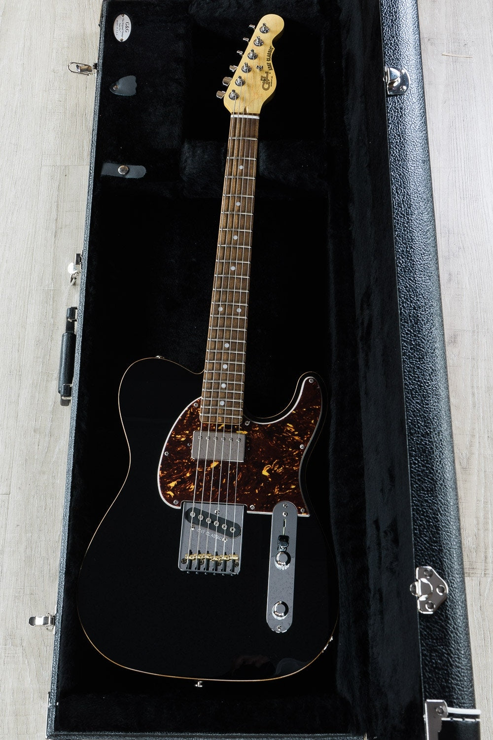 G&L USA ASAT Classic Bluesboy Electric Guitar, Chechen Fingerboard, Hard Case - Jet Black
