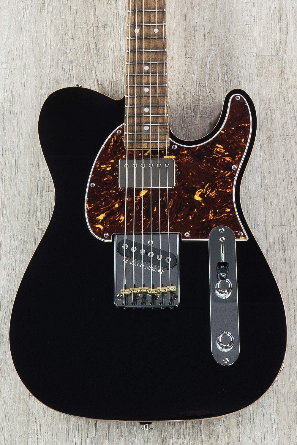 G&L USA ASAT Classic Bluesboy Electric Guitar, Chechen Fingerboard, Hard Case - Jet Black