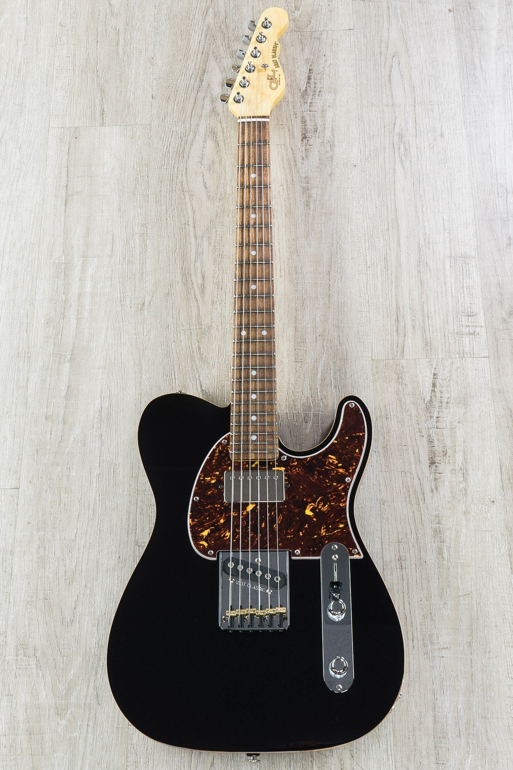 G&L USA ASAT Classic Bluesboy Electric Guitar, Chechen Fingerboard, Hard Case - Jet Black