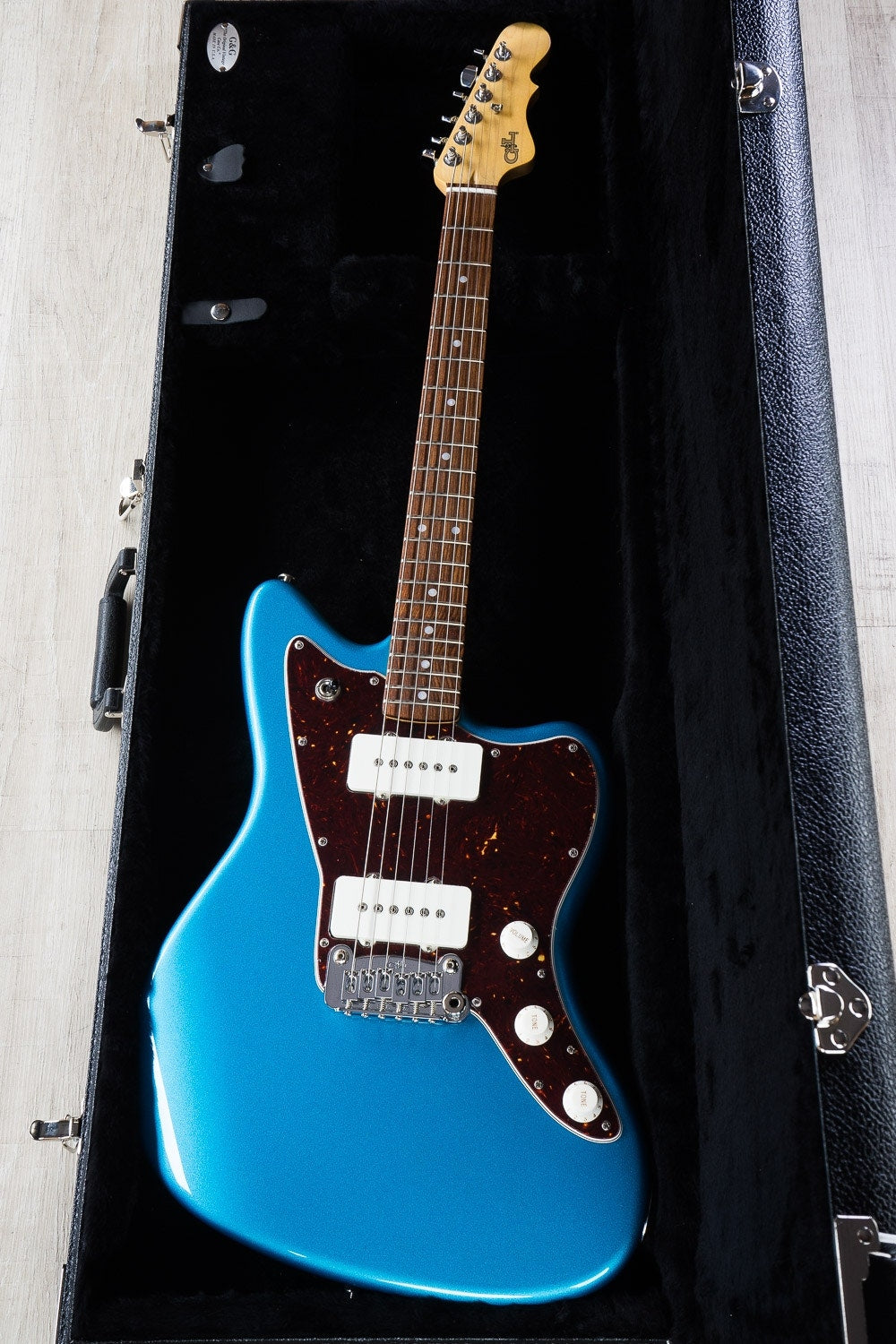 G&L USA Doheny Electric Guitar, Chechen Fingerboard, Hard Case - Lake Placid Blue Metallic