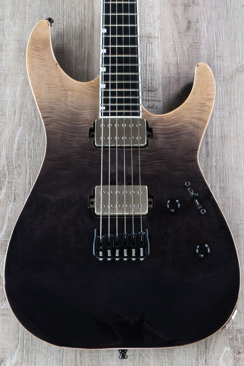 ESP E-II M-II NT Electric Guitar, Buckeye Burl Maple Top - BK Natural Fade (B-STOCK)