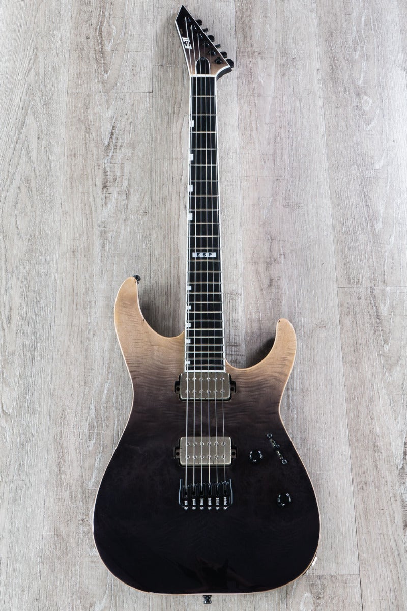 ESP E-II M-II NT Electric Guitar, Buckeye Burl Maple Top - BK Natural Fade (B-STOCK)
