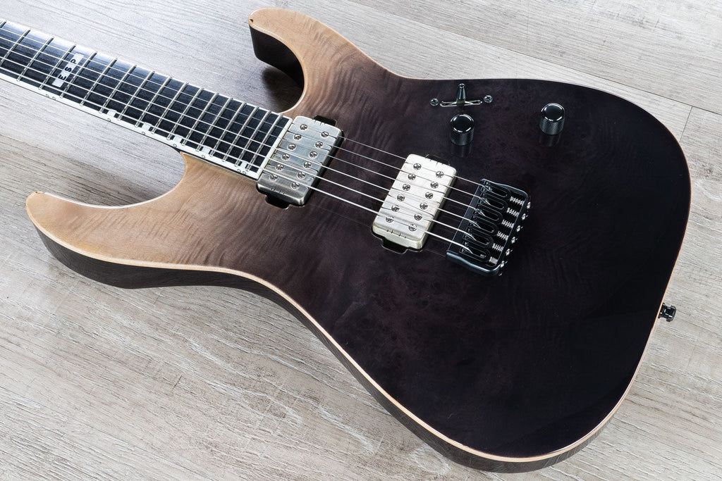 ESP E-II M-II NT Electric Guitar, Buckeye Burl Maple Top - BK Natural Fade (B-STOCK)