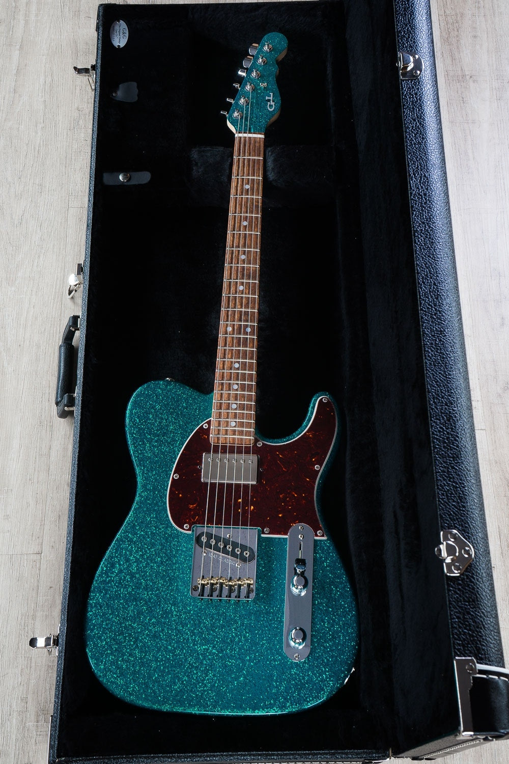 G&L USA ASAT Classic Bluesboy Electric Guitar, Chechen Fingerboard, Hard Case - Turquoise Flake