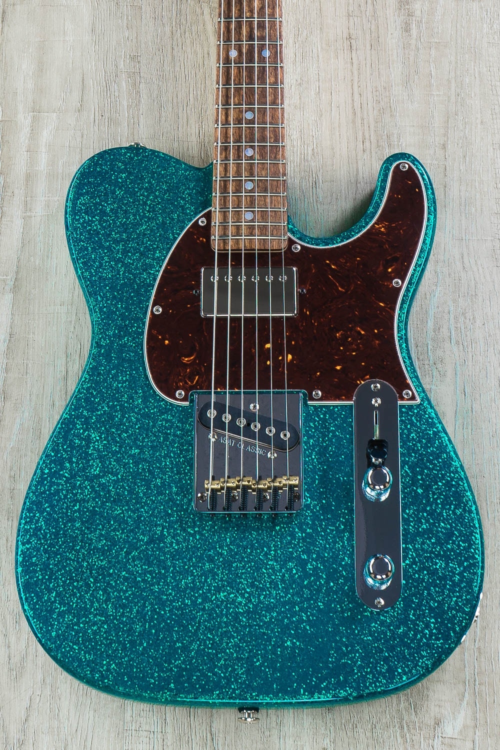 G&L USA ASAT Classic Bluesboy Electric Guitar, Chechen Fingerboard, Hard Case - Turquoise Flake