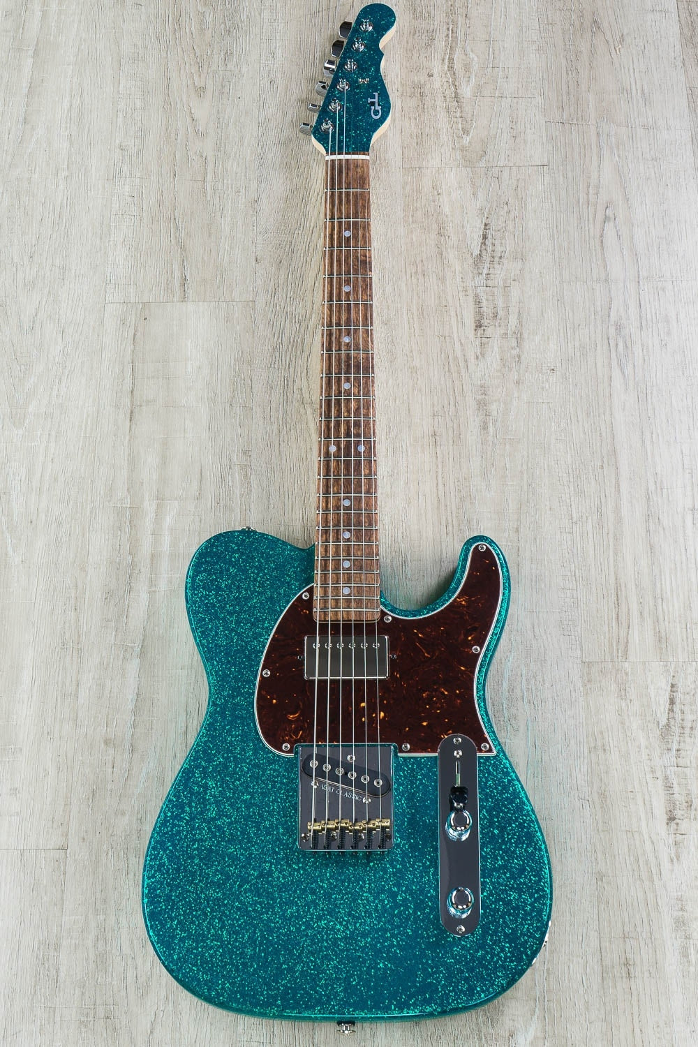 G&L USA ASAT Classic Bluesboy Electric Guitar, Chechen Fingerboard, Hard Case - Turquoise Flake