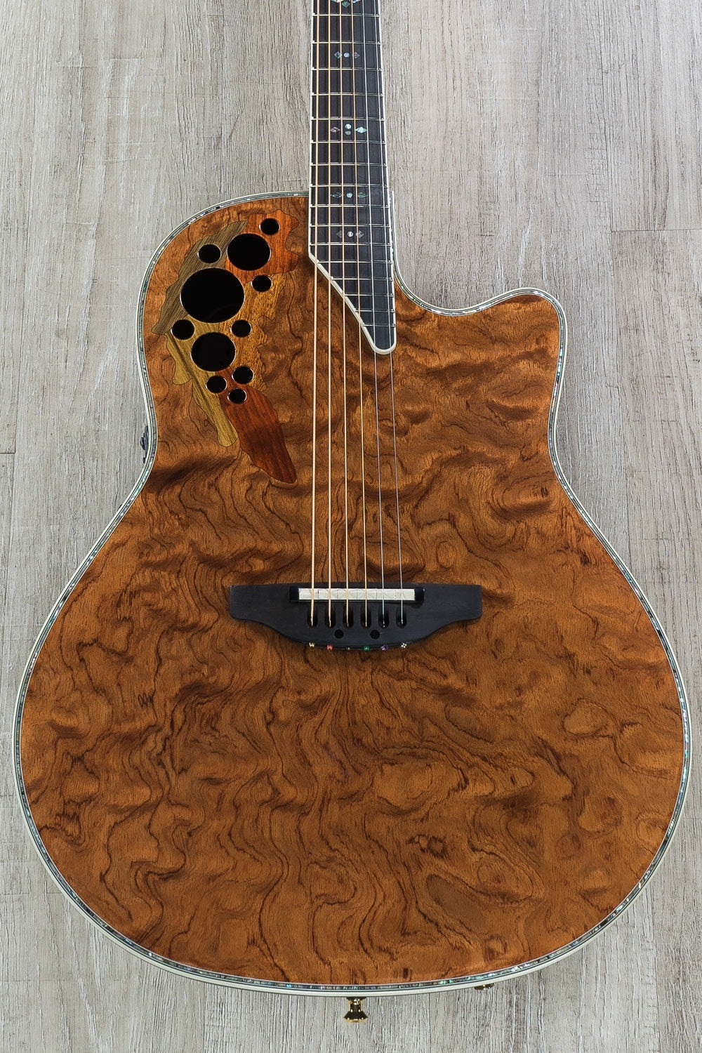 Ovation C2078AXP-WB Elite Plus Acoustic-Electric Guitar, Deep Contour, Hard Case - Waterfall Bubinga