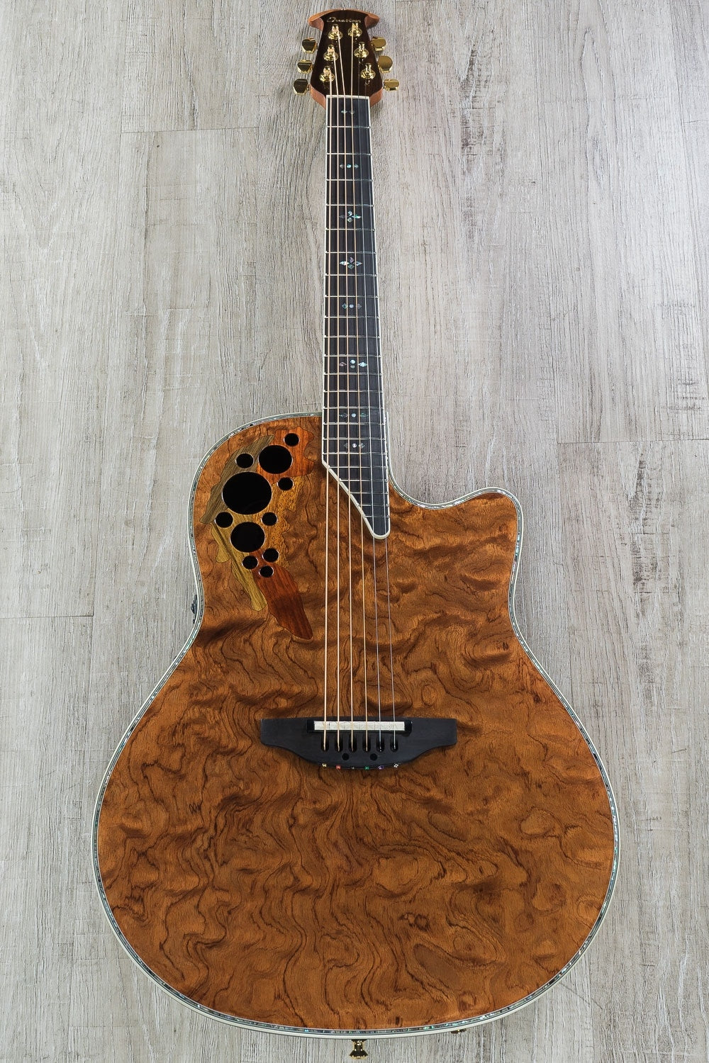 Ovation C2078AXP-WB Elite Plus Acoustic-Electric Guitar, Deep Contour, Hard Case - Waterfall Bubinga