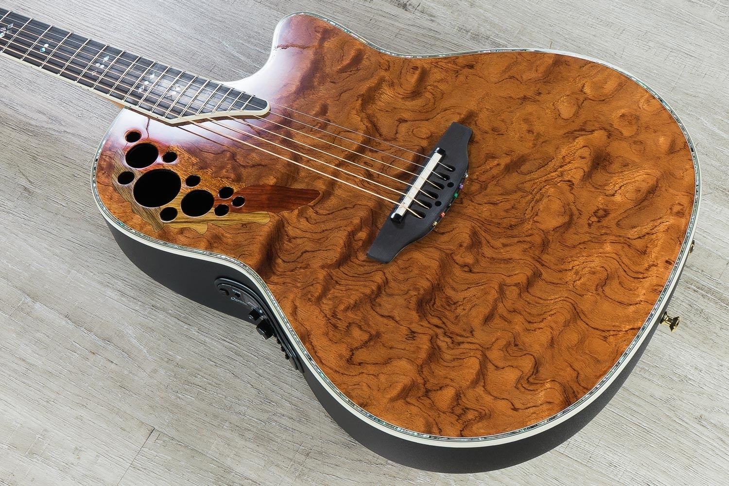 Ovation C2078AXP-WB Elite Plus Acoustic-Electric Guitar, Deep Contour, Hard Case - Waterfall Bubinga