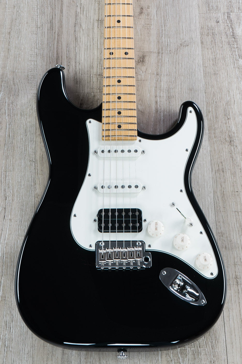 Suhr Classic S Electric Guitar, Maple Fingerboard, HSS, SSCII - Black, Deluxe Padded Gig Bag