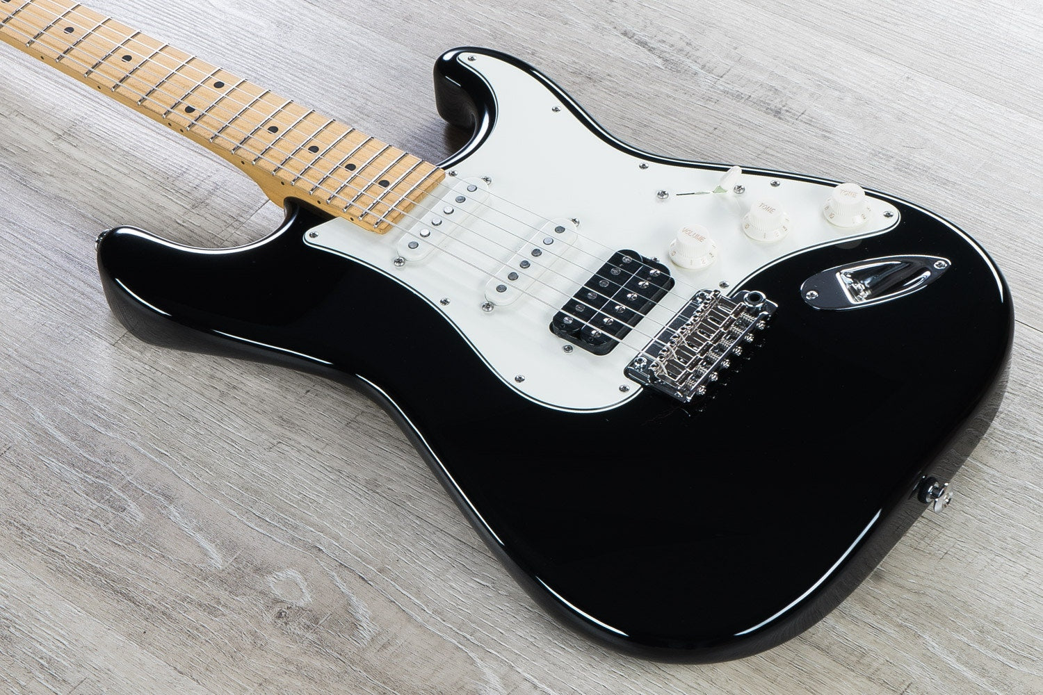 Suhr Classic S Electric Guitar, Maple Fingerboard, HSS, SSCII - Black, Deluxe Padded Gig Bag