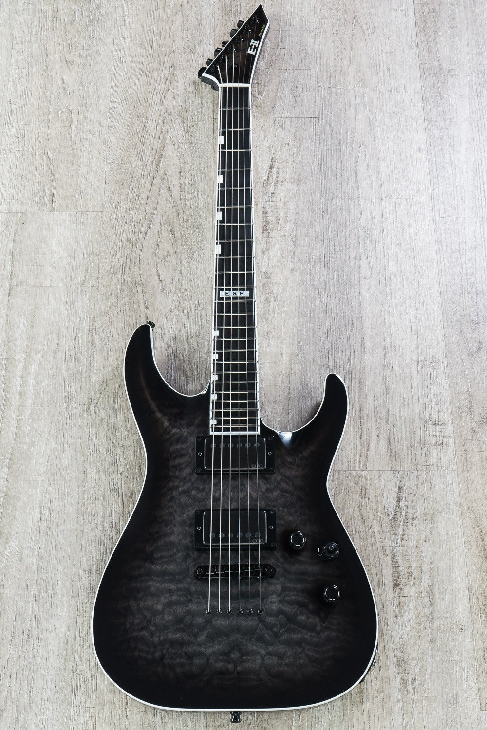 ESP E-II Horizon NT-II Electric Guitar, Quilted Maple Top, Hard Case - See Thru Black Sunburst (B-STOCK)