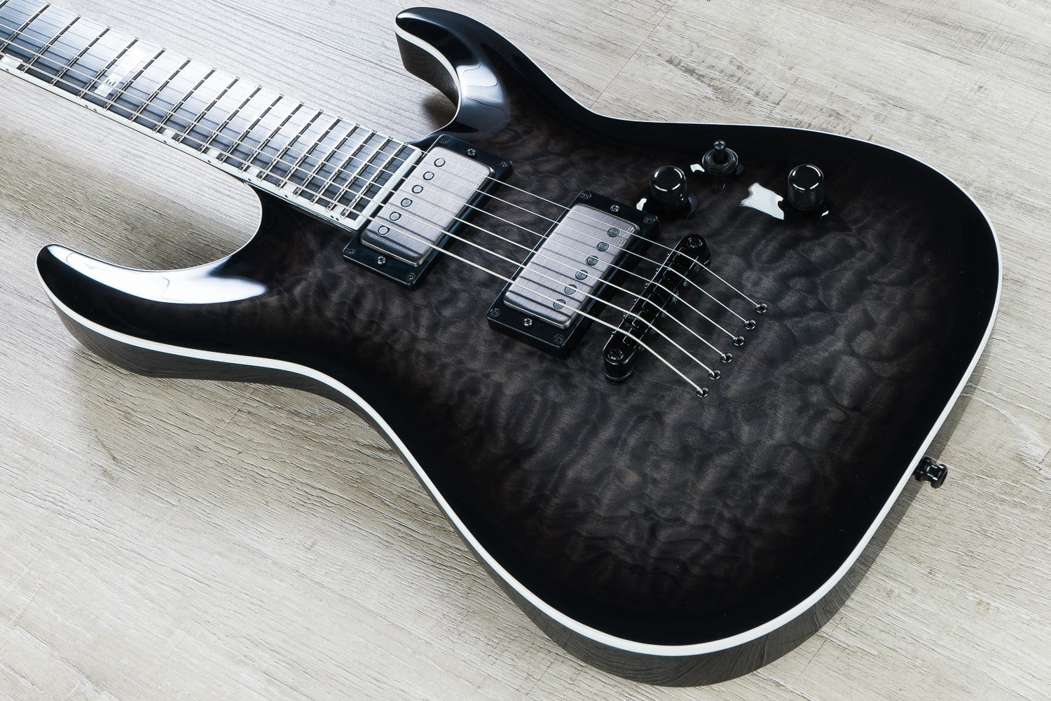 ESP E-II Horizon NT-II Electric Guitar, Quilted Maple Top, Hard Case - See Thru Black Sunburst (B-STOCK)