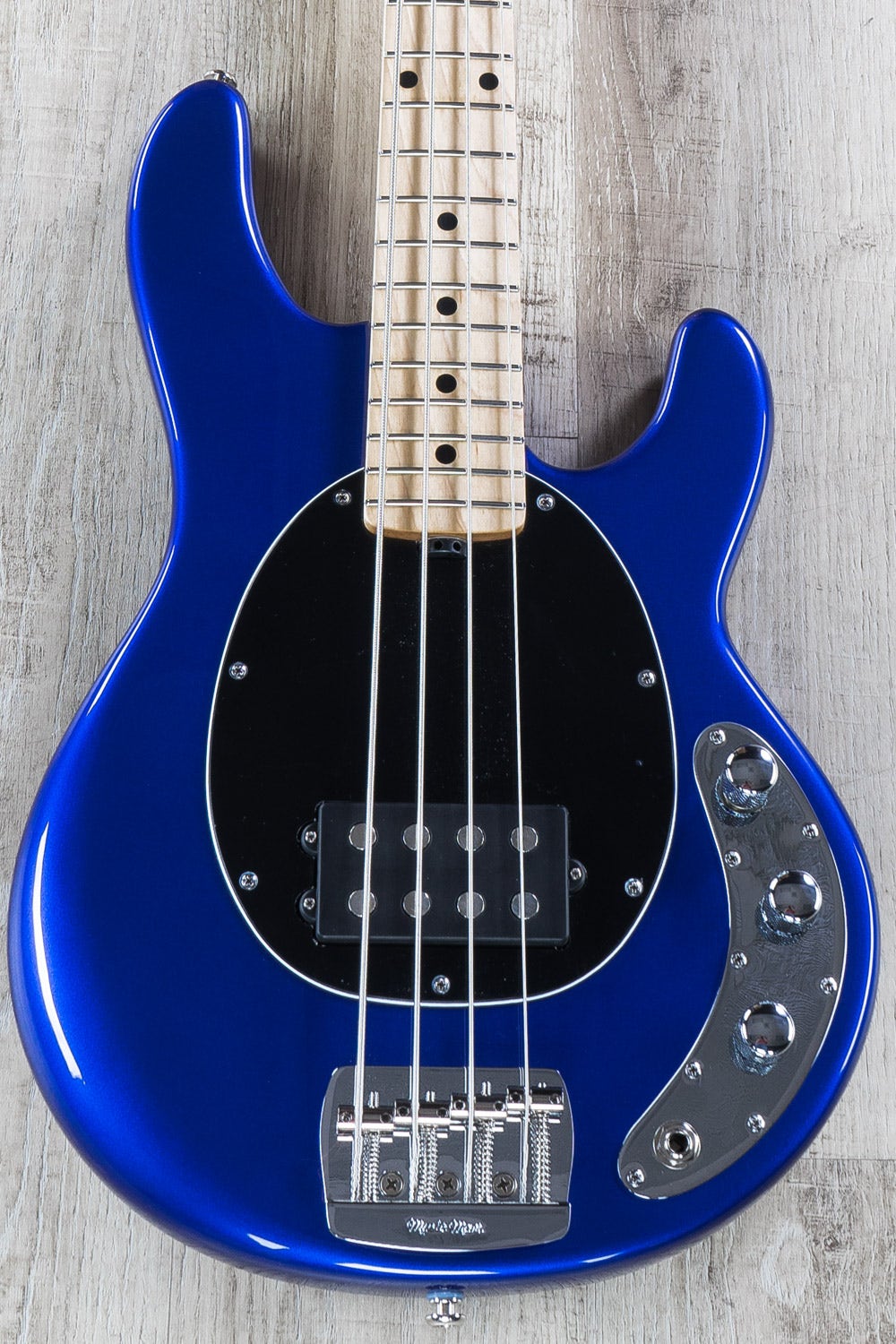 Ernie Ball Music Man Short Scale Stingray 4-string Bass Guitar, Ultra Marine Blue