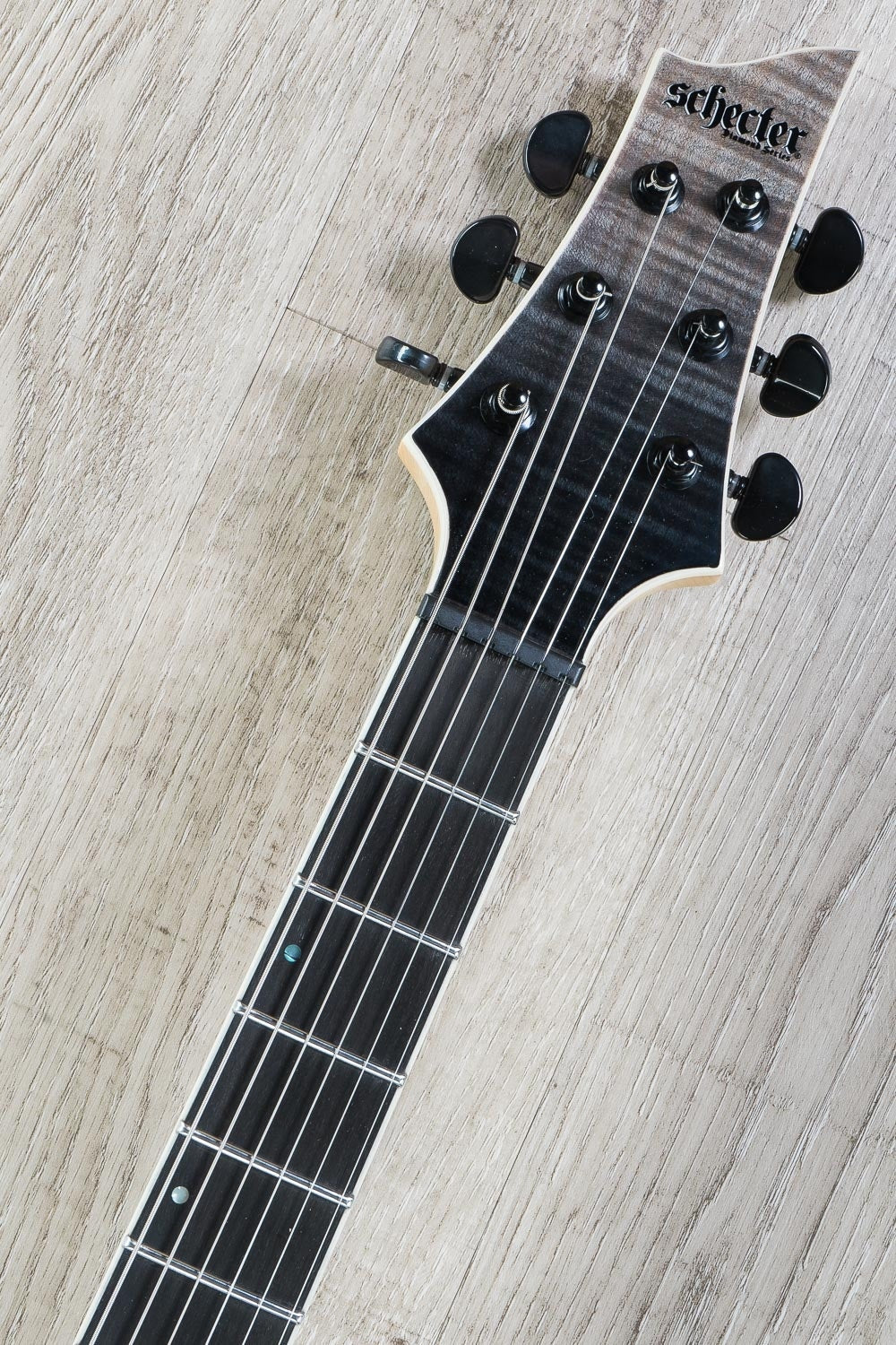 Schecter C-1 SLS Elite Electric Guitar, Ebony Fingerboard - Black Fade Burst