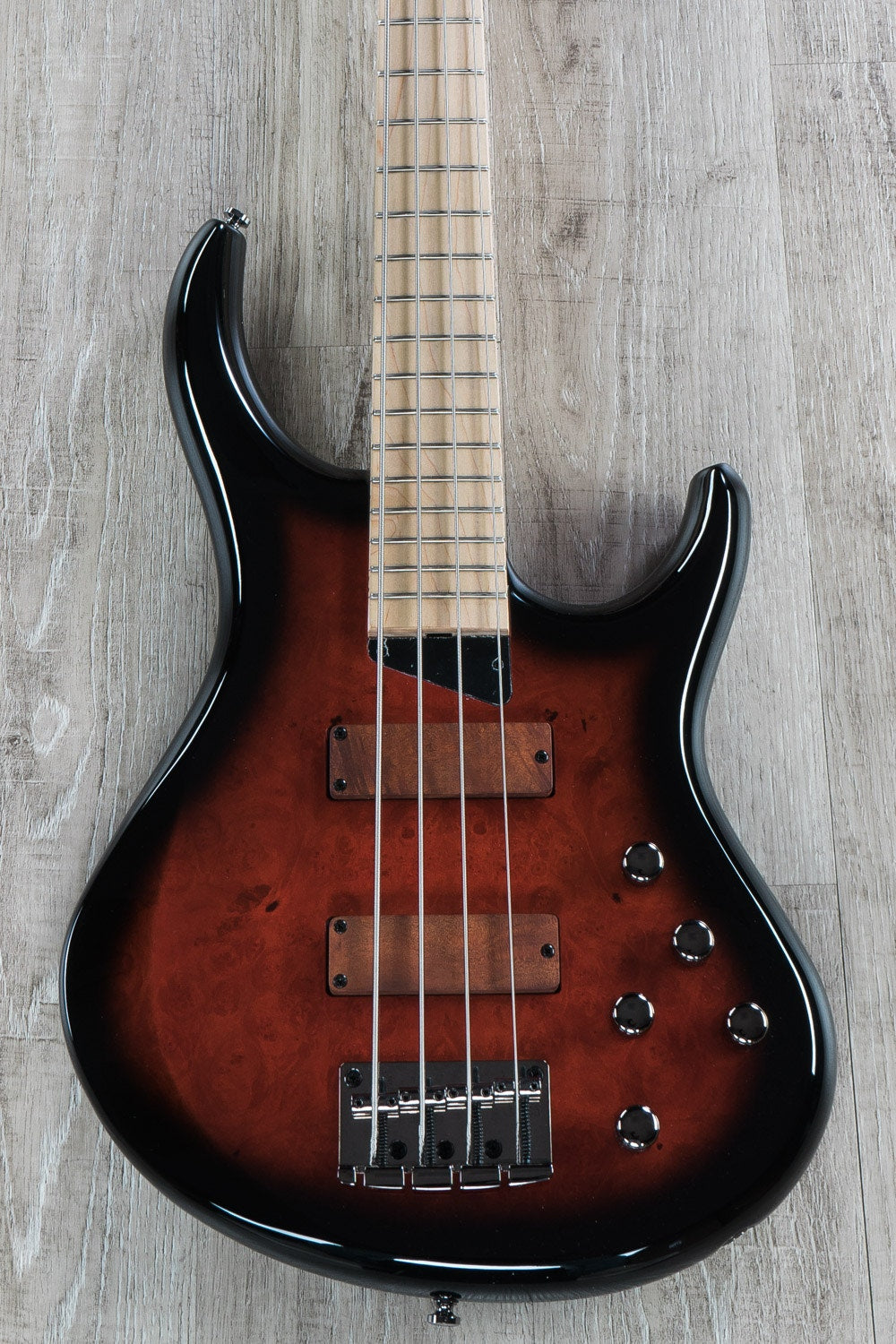 MTD Kingston Z Bass Guitar, 4-String, Maple Fingerboard, Cherry Sunburst