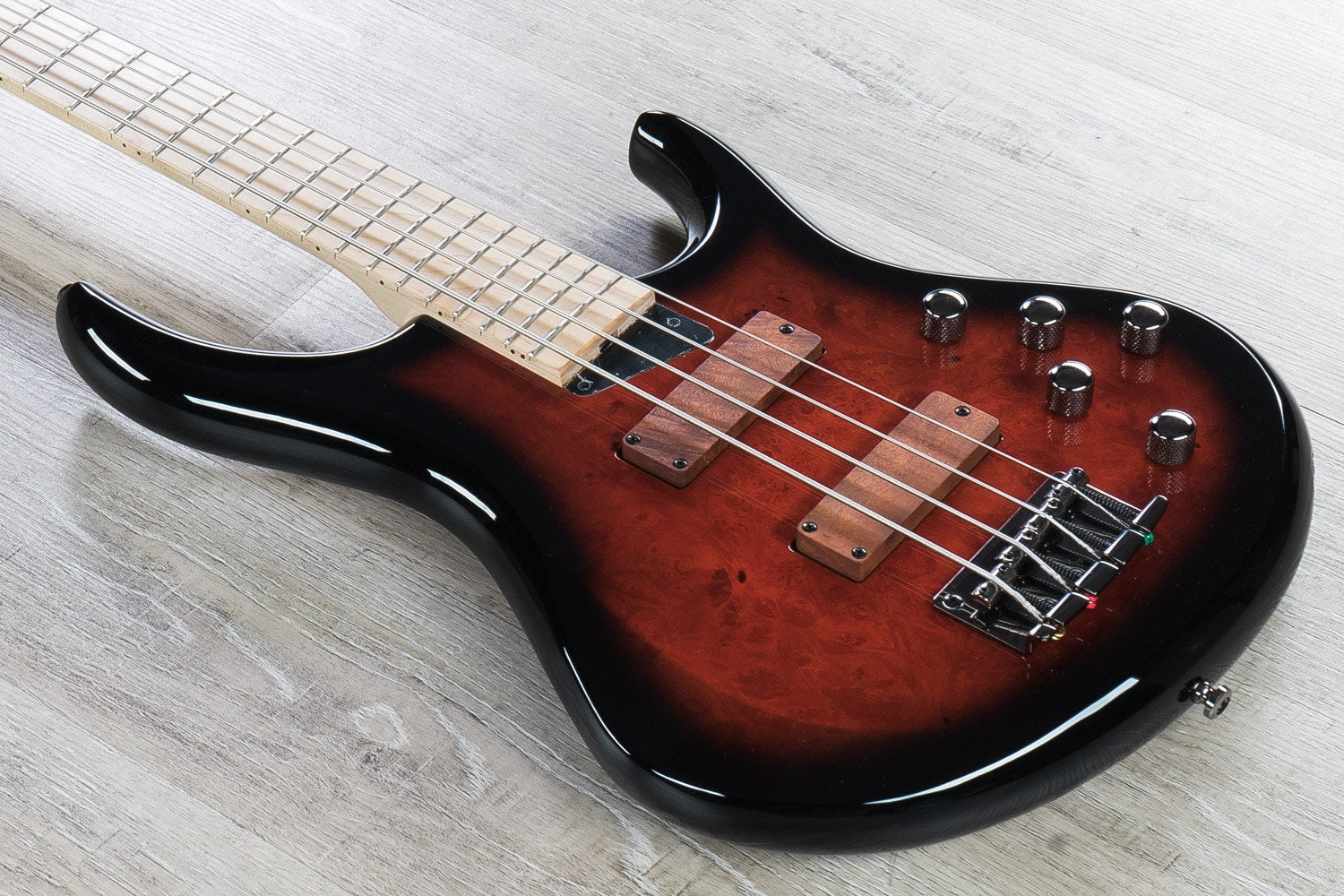 MTD Kingston Z Bass Guitar, 4-String, Maple Fingerboard, Cherry Sunburst