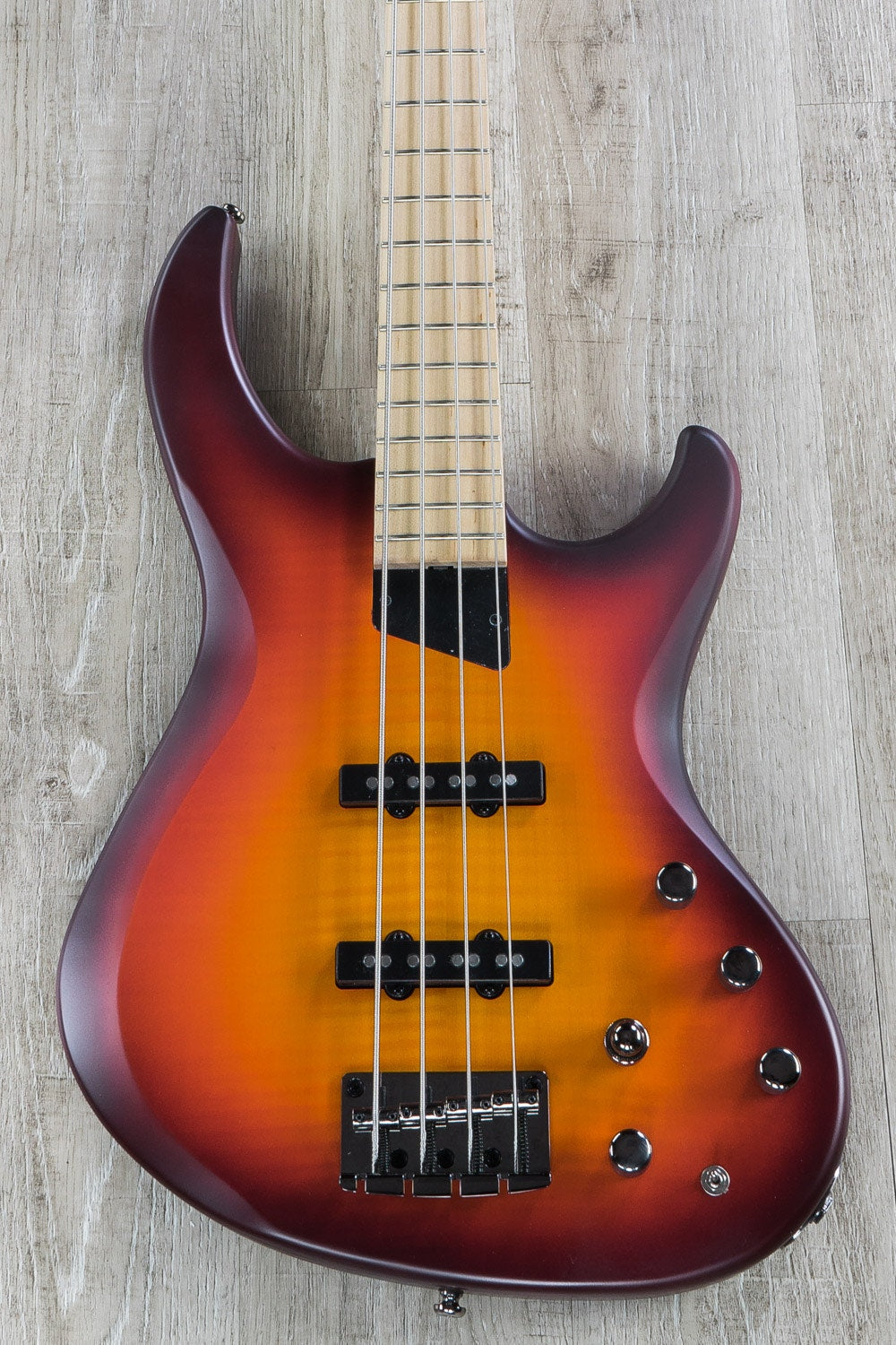 MTD Kingston Saratoga Deluxe Bass Guitar, 4-String, Maple Fingerboard, Deep Cherry Burst