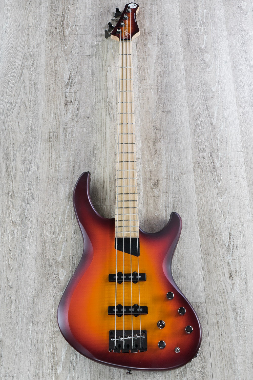 MTD Kingston Saratoga Deluxe Bass Guitar, 4-String, Maple Fingerboard, Deep Cherry Burst