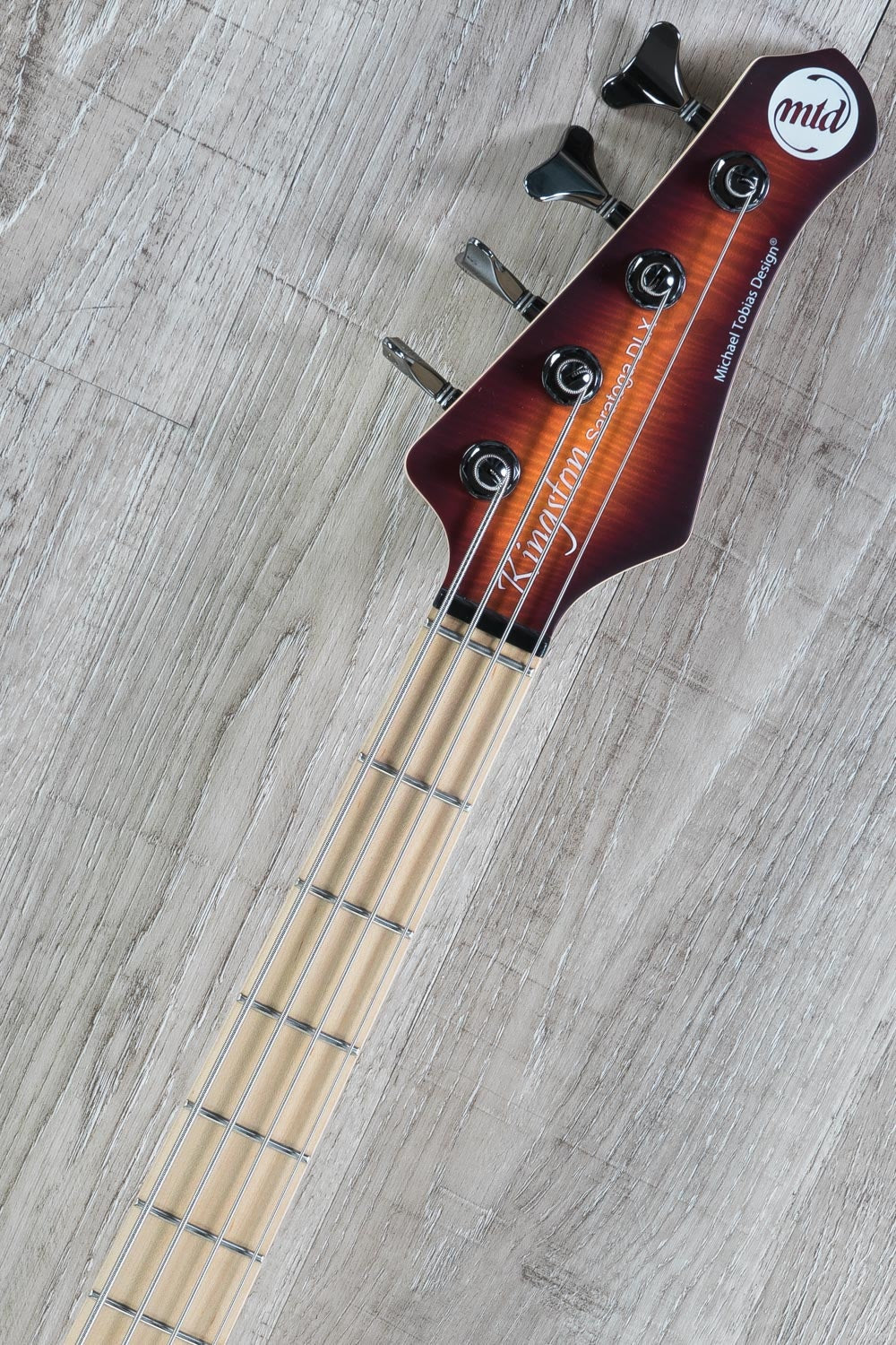 MTD Kingston Saratoga Deluxe Bass Guitar, 4-String, Maple Fingerboard, Deep Cherry Burst