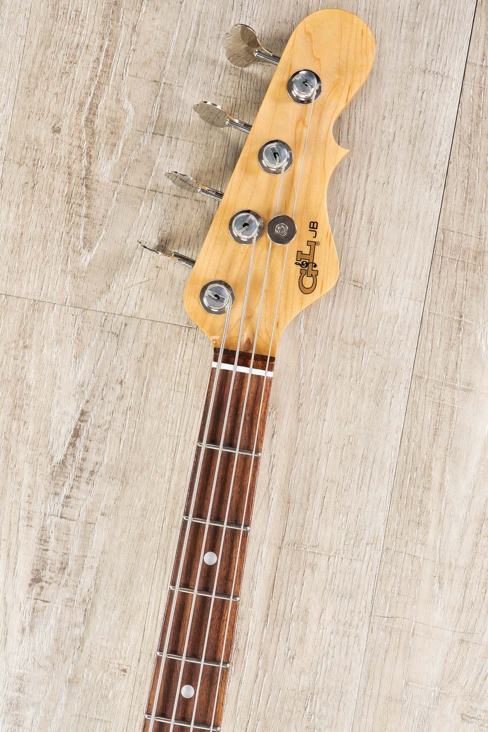 G&L Guitars Fullerton Deluxe JB Bass Guitar, Caribbean Rosewood Fingerboard, 3-Tone Sunburst