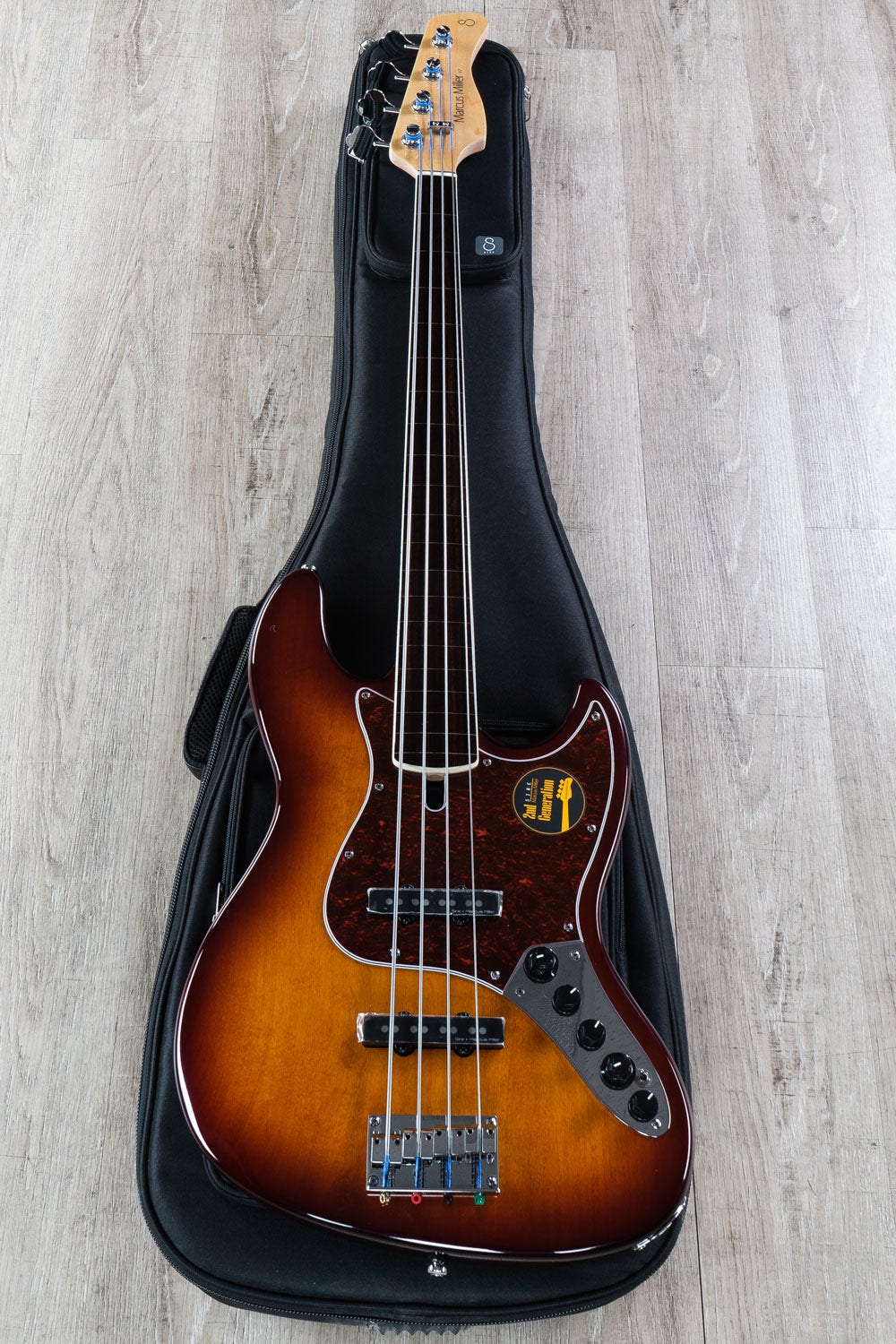 Sire Marcus Miller V7 2nd Gen Bass Guitar, Fretless, 4-String, TS, Tobacco Sunburst w/ Bag