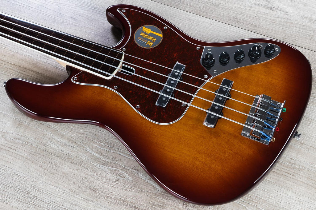 Sire Marcus Miller V7 2nd Gen Bass Guitar, Fretless, 4-String, TS, Tobacco Sunburst w/ Bag